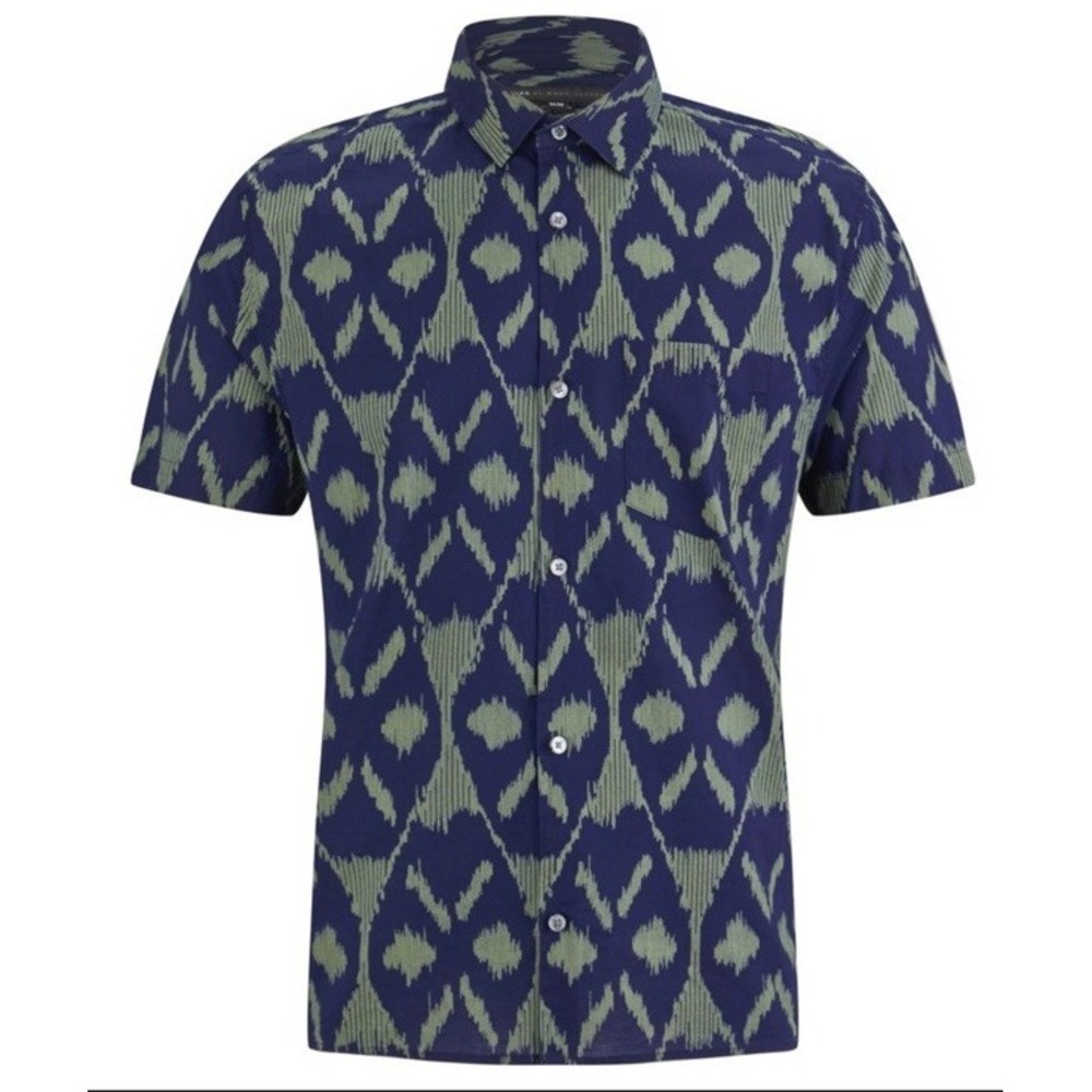 MARC by MARC JACOBS Blue Multi Button Down Shirt Size XS Blue Oasis